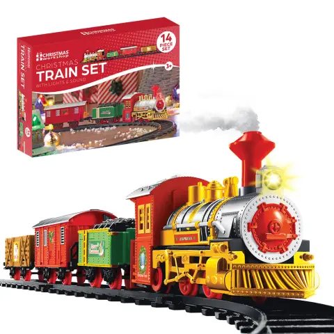 Christmas Workshop Christmas Train Set - 3 carriages - B/O