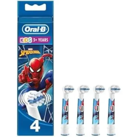 Oral-B Pro Kids Spiderman Elektrische Zahnbürstenköpfe 4er Pack Sanfte Reinigung