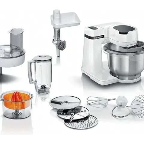 Bosch DPCD-BOS4242005252343 Küchenmaschine, 3,8 l Edelstahl-Schüssel, 700 W, 4 Geschwindigkeiten, leiser Betrieb 76 dB