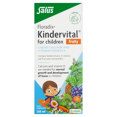 Floradix Kindervital for Children Fruity Liquid Calcium and Vitamin Formula 250ml