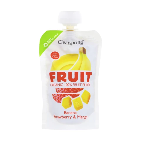 Clearspring Banana Strawberry Mango Puree - 100G