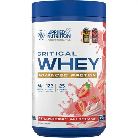 Applied Nutrition Critical Whey Protein Strawberry Protein Nutrition Powder Flavour - 825g