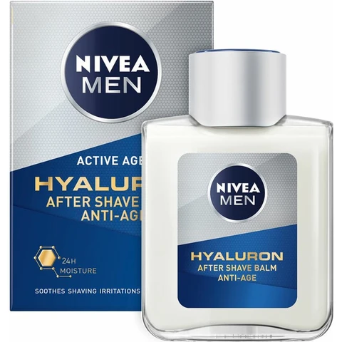 NIVEA MEN Anti-Age Hyaluronsäure Aftershave Balsam - Aftershave Balsam mit feuchtigkeitsspendender Wirkung - 100 ml