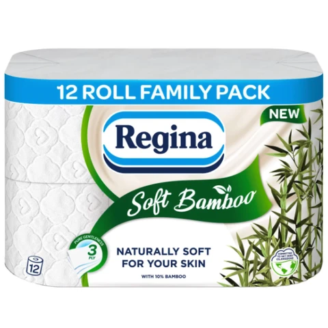 Regina Soft Bamboo 3 Ply 12 Pack (12R) White