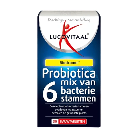 Lucovitaal probiotica met 6 bacteriële stammen (kauwtablet)