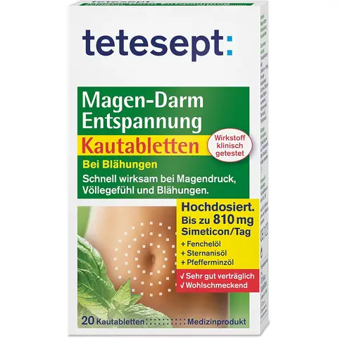 Tetesept Magen-Darm Entspannungs-Kautabletten 20 Tabletten