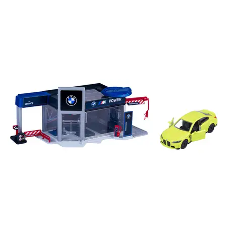 Majorette BMW Garage and Showroom Set with 1 Diecast Car