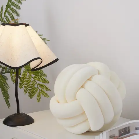 MEROPE, Polyester/Spandex Knot CushionBall, 28cm, ivory, 1pack