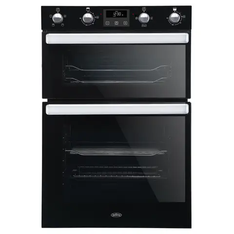 Belling BEL BI902FP Double Electric Built-In Oven, Black, A Rated