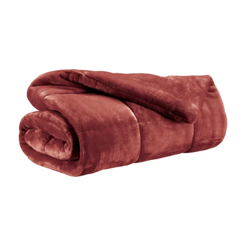 VIVARAISE Plaid Betender géranium - 225 x 260 cm