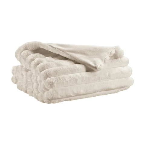 VIVARAISE Plaid Alice neige - 180 x 260 cm