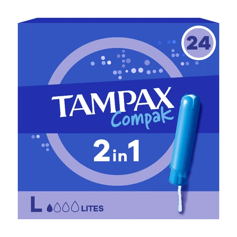 Tampax Compak - tampons lite avec applicateur - 24 unités