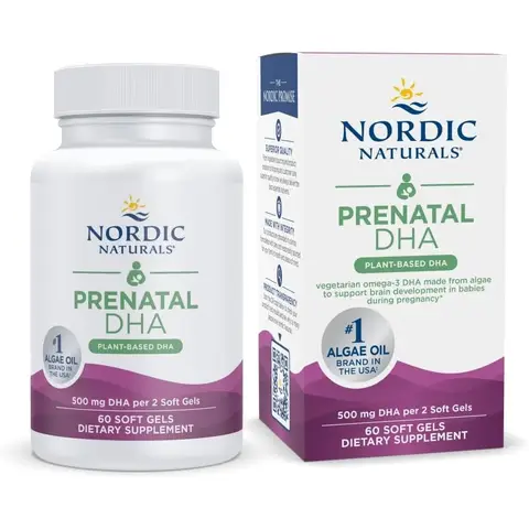 Nordic Naturals DHA Omega-3 Prenatal Vegan 500mg Softgels - 60 Softgels