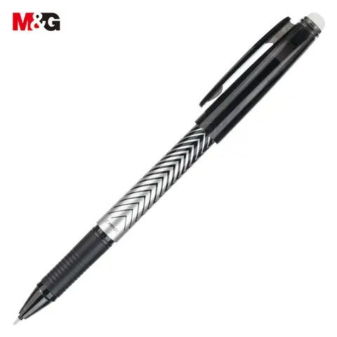 M&G iErase II Erasable Gel Pens, 12 Pack Black Ink Erasable Pens, Fine Point 0.5 mm, Smooth Writing Gel Pens with Comfort Grip and Cap for School, Office, and Planner