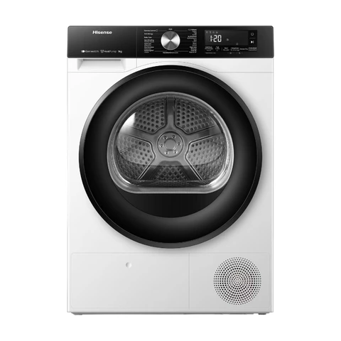 【Mega Vakantiegeld Deal】Hisense DH3S902BW3 Vrijstaande wasdroger - 9 kg capaciteit - Warmtepomptechnologie - Energiezuinig - Witte afwerking