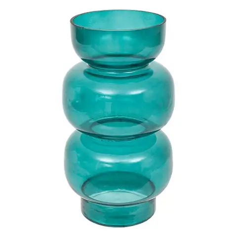 Vintage-Vase aus blauem Glas, 25 cm hoch