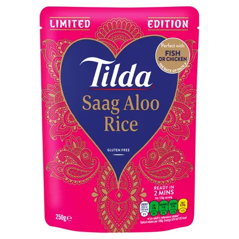 Tilda Limited Edition Saag Aloo Rice 250g