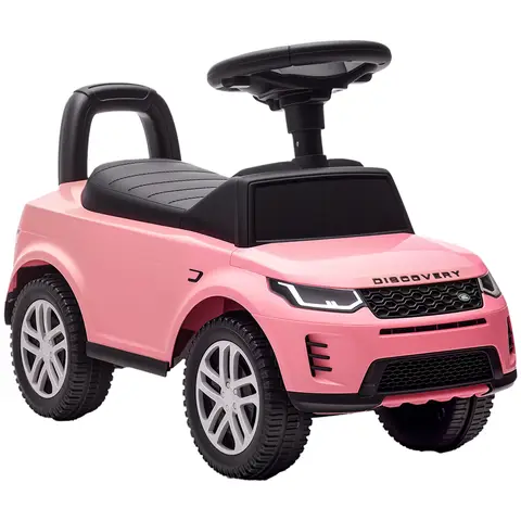 AIYAPLAY Land Rover Licensed Ride on Car, Foot to Floor Sliding Walker with Horn, Engine Sounds, Under-Seat Storage, Toddler Baby Push Along Car for 18-36 Months, Pink