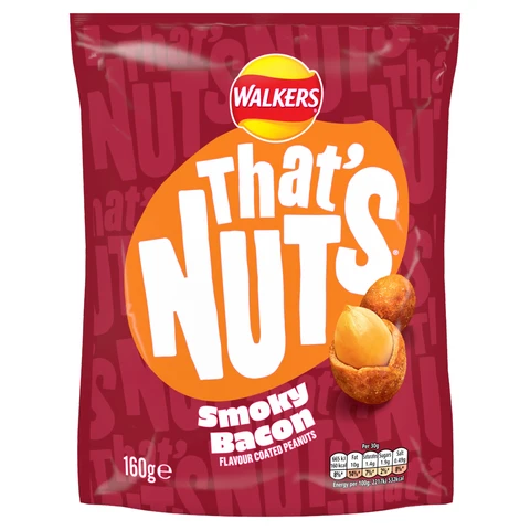 That's Nuts Walkers Smoky Bacon 160g