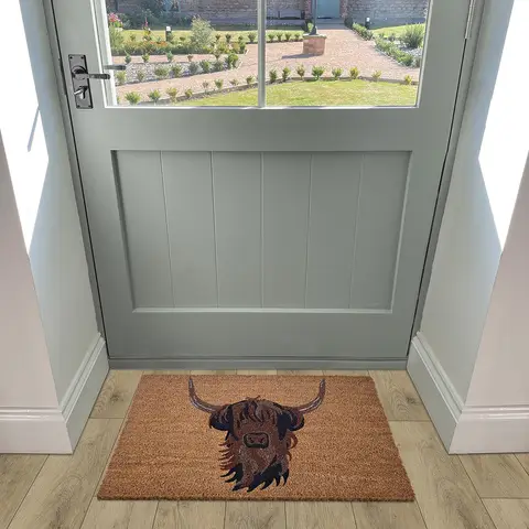 Likewise Doormat Highland Cow Coir 40x70cm