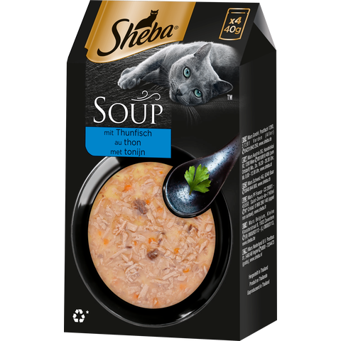 Sheba klassische Suppe mit Thunfisch, 4 x 40 g