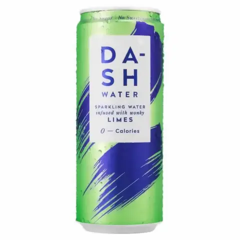 Dash Water - Sparkling Water Infused with Wonky Limes Multipack - 4 x 330ml