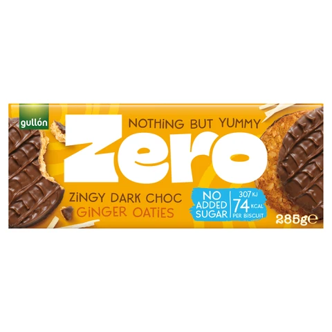Gullon Zero Dark Chocolate Ginger Oaties 285g