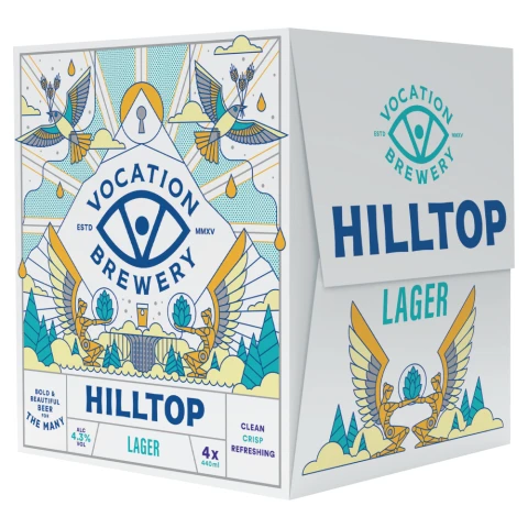 Vocation Brewery Hilltop Lager 4 x 440ml