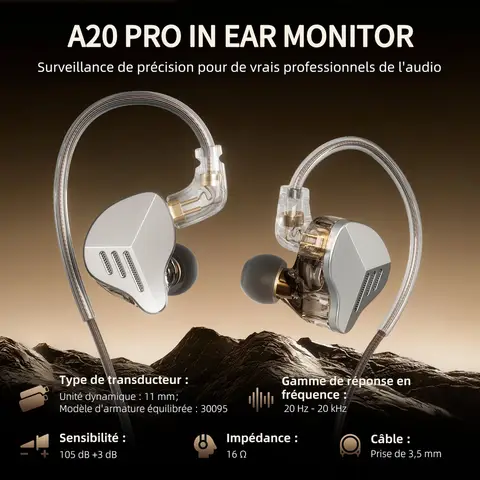 Écouteurs Hi-Fi HIFI WALKER A20 Pro