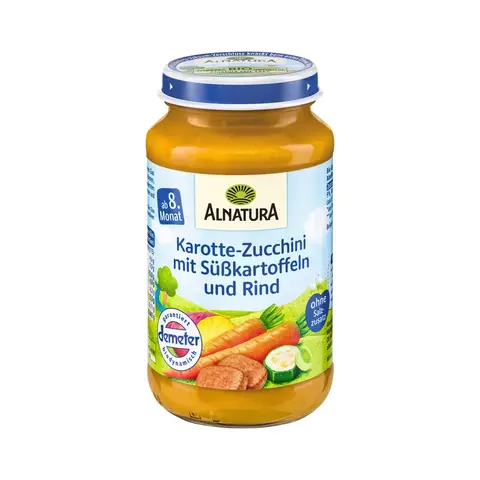 Alnatura Bio Karotte-Zucchini-Süßkartoffel Rind (ab 8 Monaten) 220 g