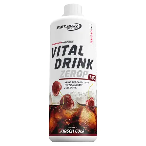 Best Body Nutrition  Vital Drink Zerop - Kirsch Cola - 1000 ml Flasche