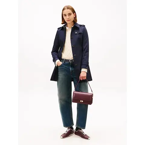 Tommy Hilfiger HERITAGE EENRIEMIG TRENCHCOAT Vrouwen MIDACHT L