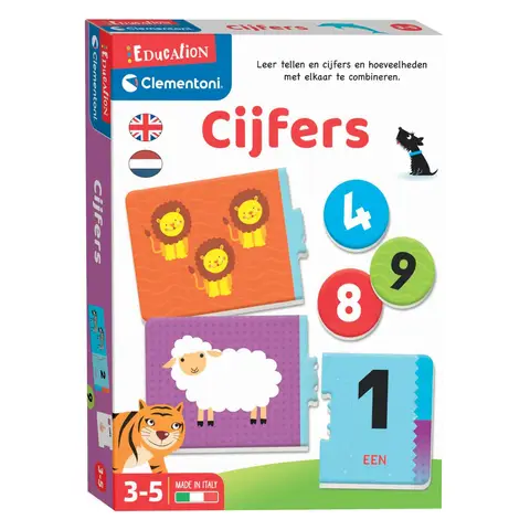 Clementoni educatief speelgoed leren tellen puzzelset - 30 stuks, 3-5 jaar