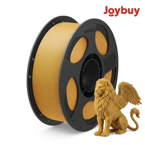 JOYBUY x ANYCUBIC Filament d'impression PLA Basic, Bobine de 1 kg, Diamètre de 1,75 mm, Tolérance de ±0,02 mm - Or