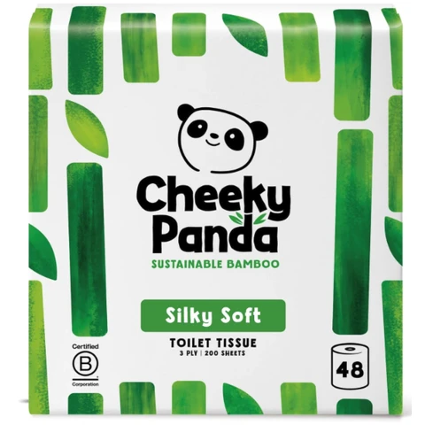 The Cheeky Panda Bamboo Toilet Tissue 48 Rolls 3 Ply