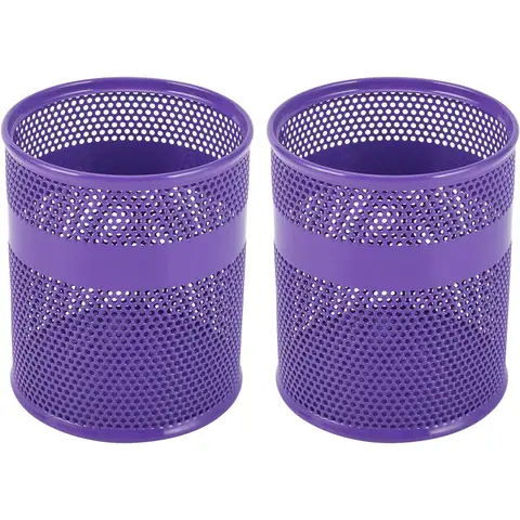 Mesh Pen Pot,Set of 2,Purple
