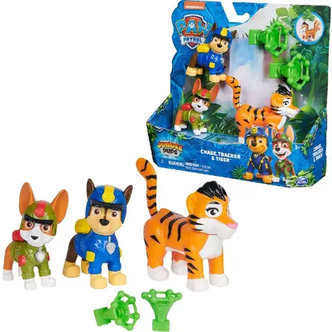 Paw Patrol Jungle Pups figuren Chase & Tracker - No. 6068629, 5 cm