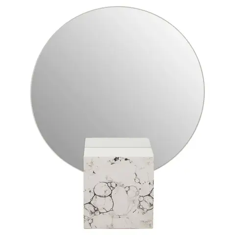 Maison by Premier Beauty Mirror Mimo Round Marble White