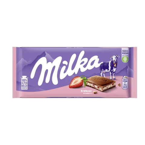 Milka Schokolade Erdbeer 100 g