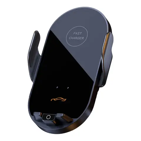 ATSHARK Draadloze Autolader, 15W Snellaad Autohouder, Magnetische Ventilatiesteun met Automatische Infraroodsensor, Compatibel met iOS & Android, G16, Zwart