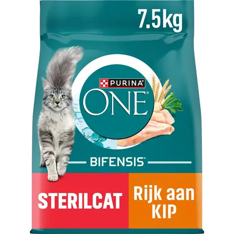 Purina ONE Sterilcat Gesteriliseerde Kattenvoeding Kip & Tarwe 7.5kg