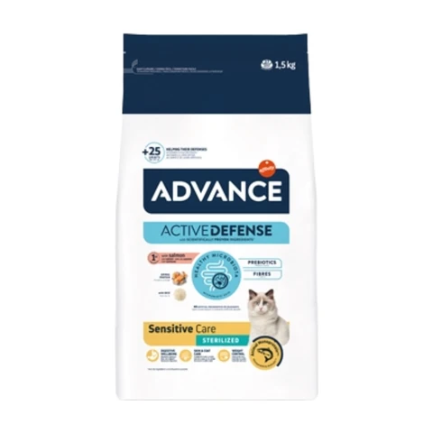 ADVANCE Croquettes au saumon pour chats stérilisés sensibles - 1,5 kg