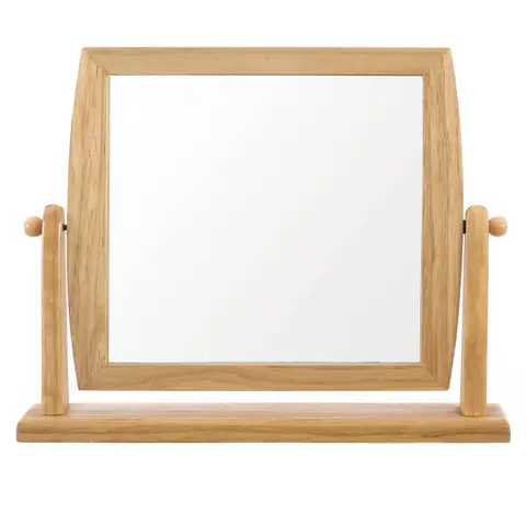 Essentials by Premier Beauty Mirror Wooden Frame Swivel Natural