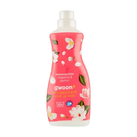 G'woon Wasverzachter magnolia & jasmijn, fles 750 ml