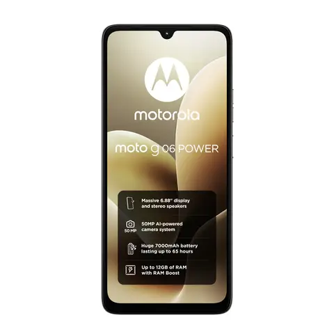 Motorola G06 Power 4+64 Smartphone PANTONE Laurel Oak (Grey / Brown)