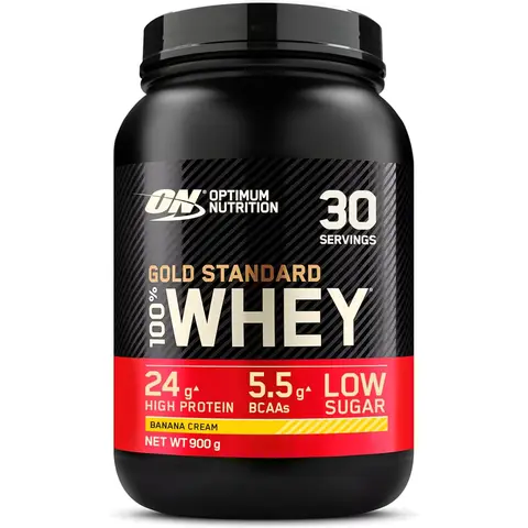 Optimum Nutrition Gold Standard 100% Wei-eiwit Banaanroom 900 g (30 porties)
