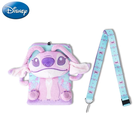 1pc Disney Angle Plush Lanyard Card Holder Officially Licensed Cute Soft Plush ID Case with Themed Lanyard Movies Anime Peripheral Stitch Themed Accessory Gift for Phone