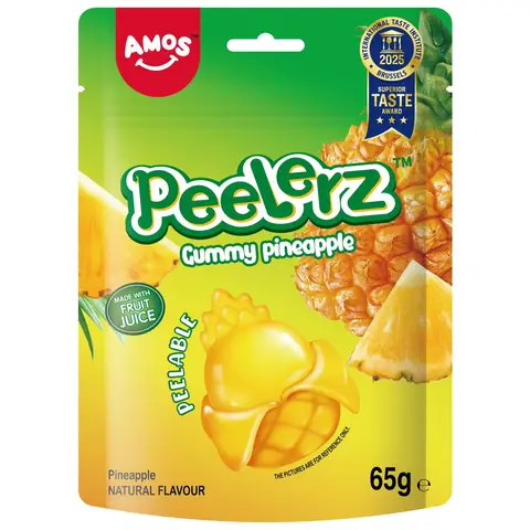 Amos Peelerz Gummy Pineapple 65g