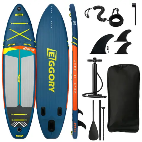 EGGORY Inflatable Stand Up Paddle Board  Blue Stripes 3350*864*120mm 1pc