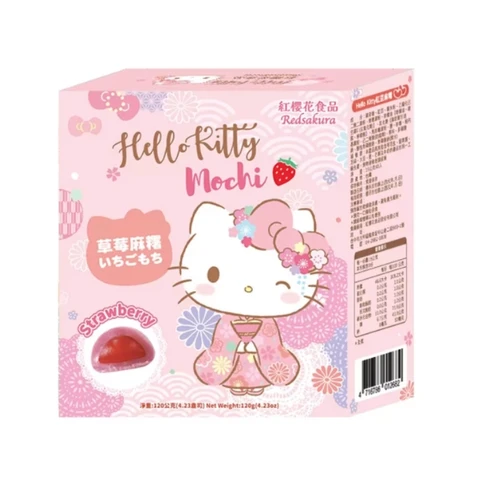 Red Sakura Hello Kitty Erdbeer-Mochi (Box) 120 g(Best Before2026-09-09)